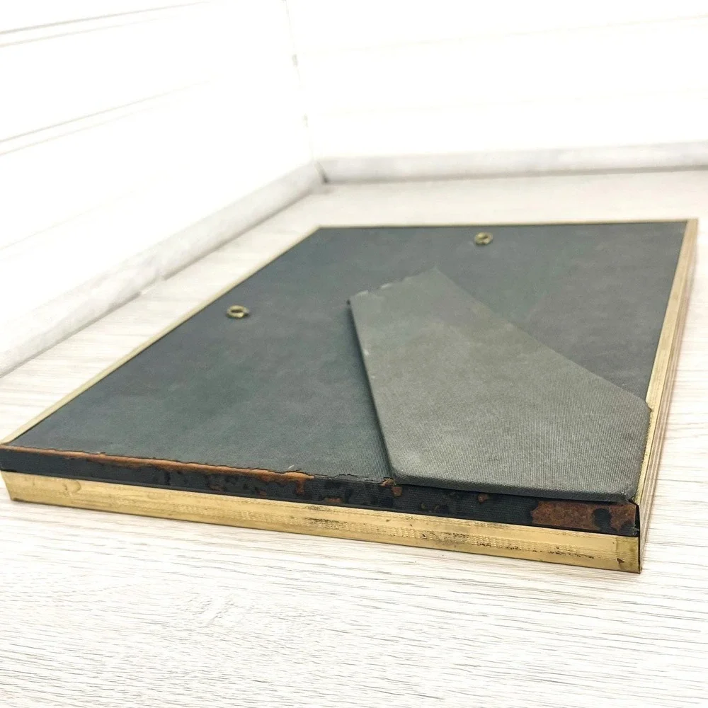 Vintage‎ Oval Brass Picture Frame 8x10